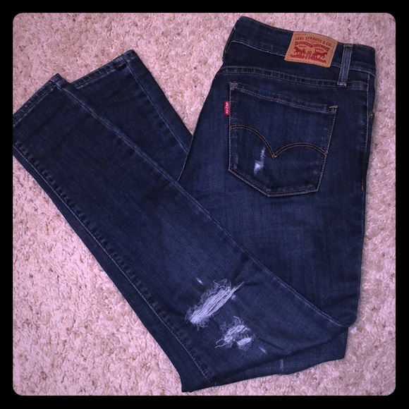 levi's 711 skinny jeans damage is done